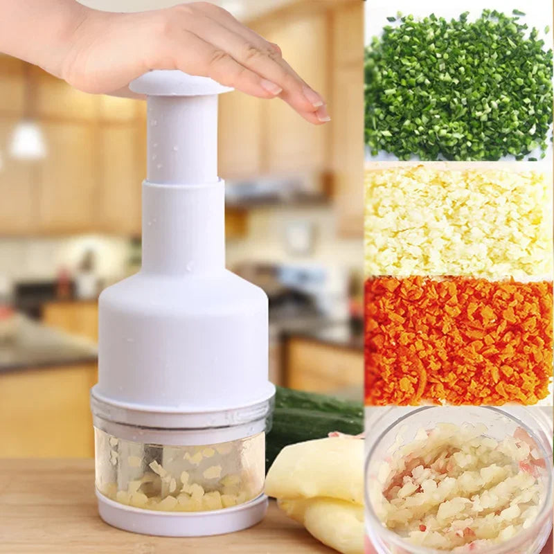 Stainless Steel Garlic Onion Chopper Multifunctional Hand Pressure Cutter