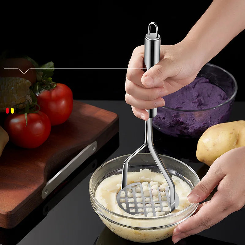 Stainless Steel Potato Pusher Pressed Potato Masher Ricer Puree Fruit