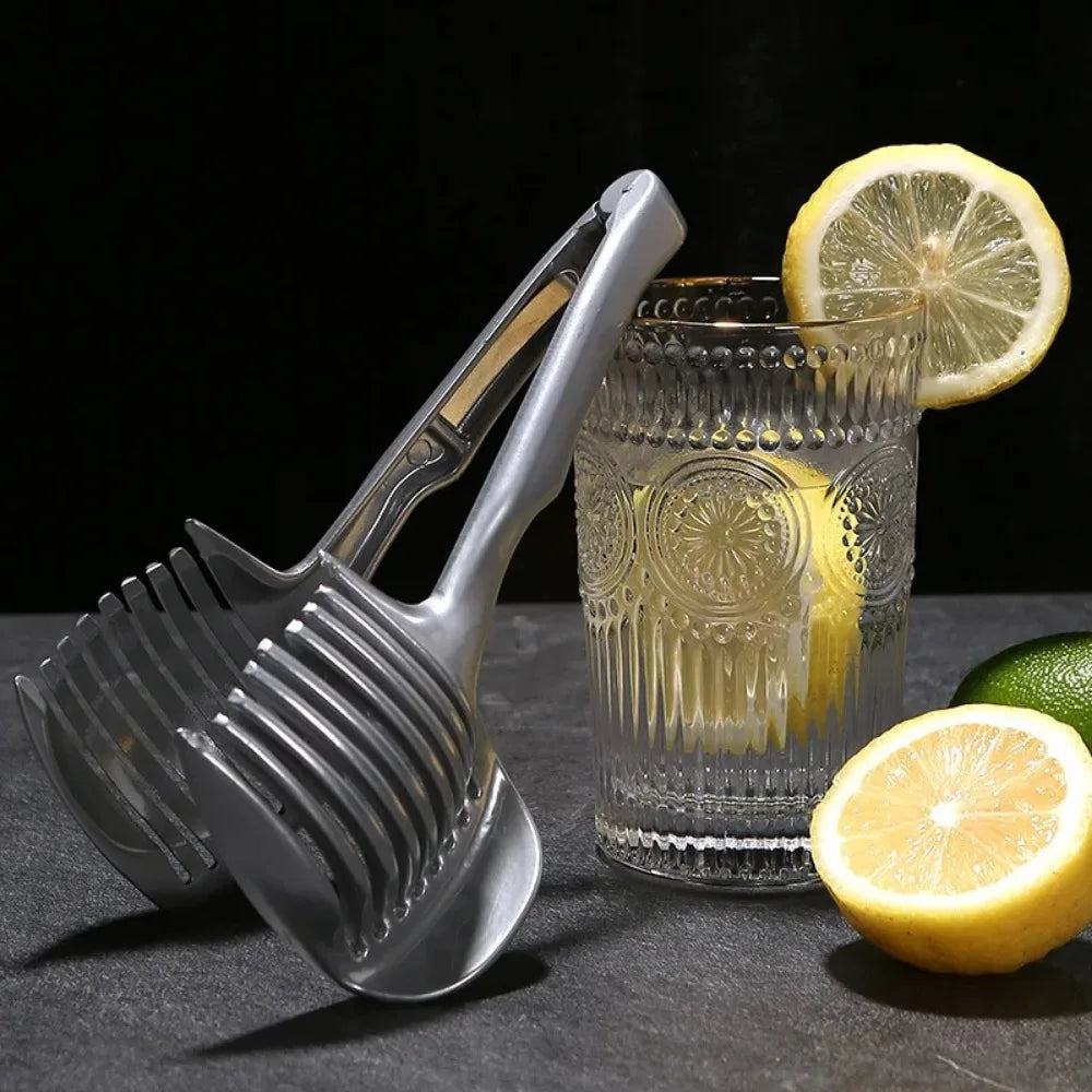 Stainless Steel Kitchen Handheld Orange Lemon Slicer Tomato Cutting